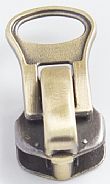 Auto Lock Metal Slider with Almond-shaped Puller (Brush Plating)