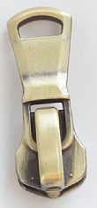 Auto Lock Metal Slider with Fan-shaped Puller (Brush Plating)